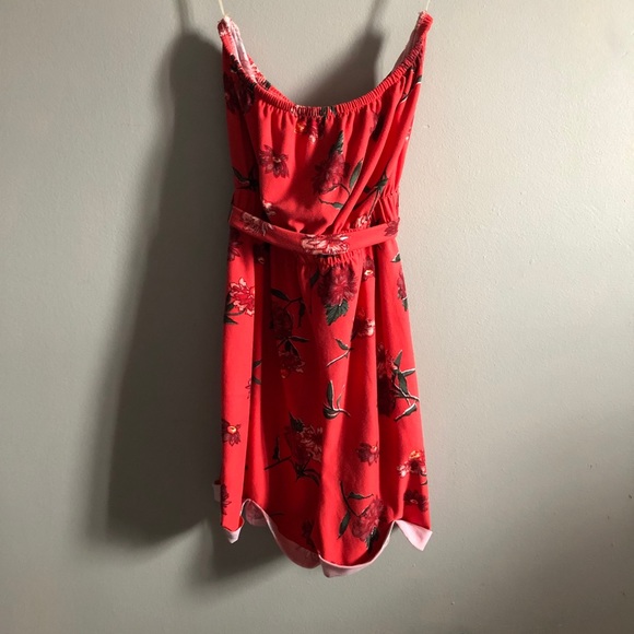 Red Floral Romper - Picture 2 of 4